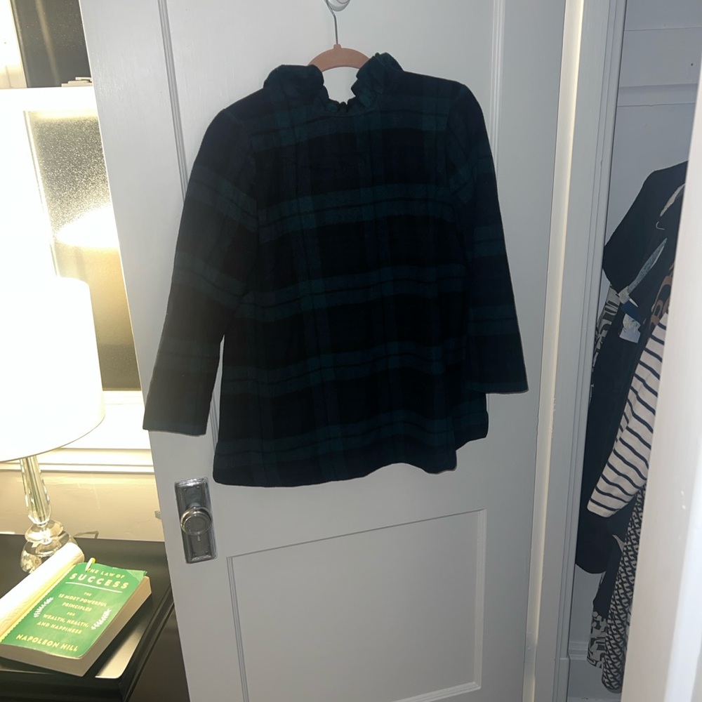Plaid Ruffle Neck Top - Picture 3 of 4